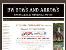 Tablet Screenshot of bwbowsandarrows.com